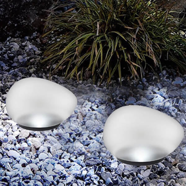 Frosted Glass-Look Solar Ground Light Compact Design