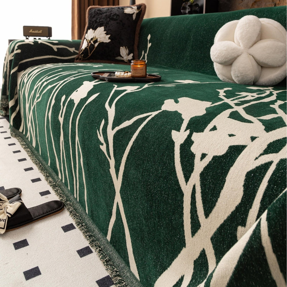 Twilight Branches Chenille Couch Cover