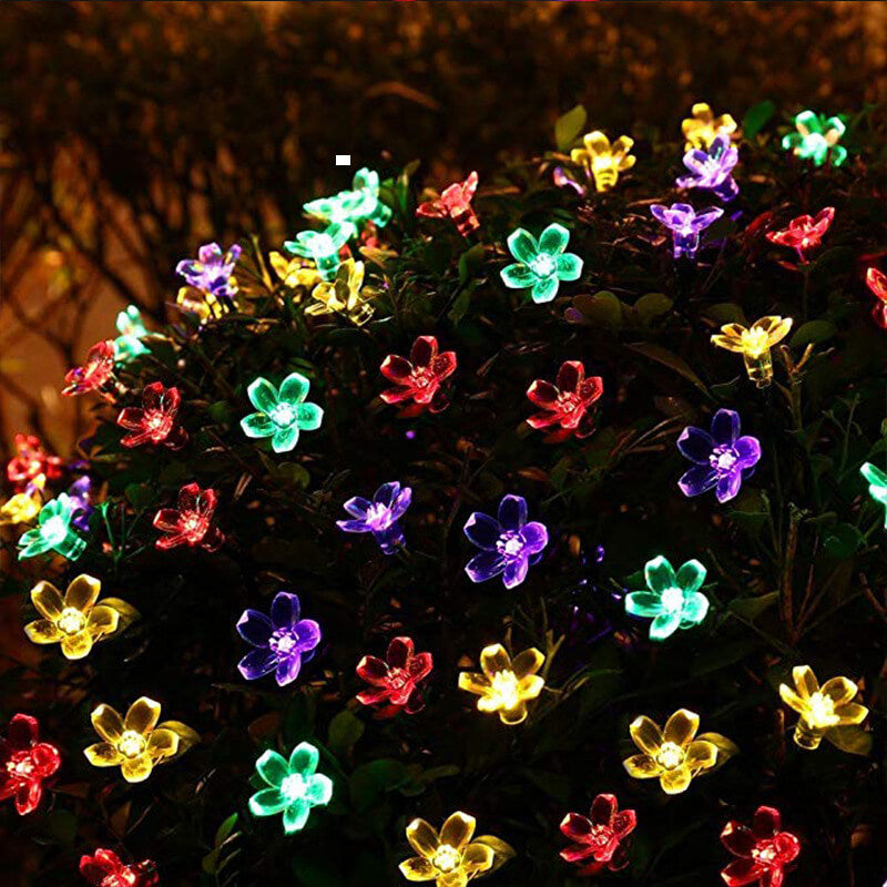 Solar Flower String Lights with Multicolour LED