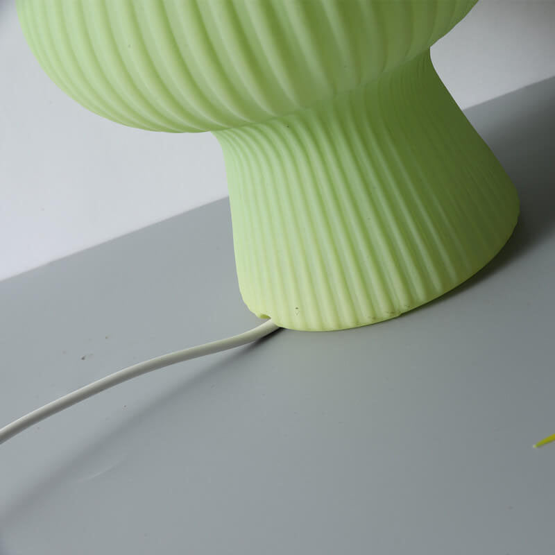 Minimalist Sturdy Mushroom Glass Table Bedside Lamp