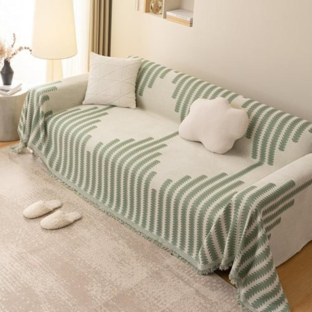 Modern Monochrome Fern Couch Cover