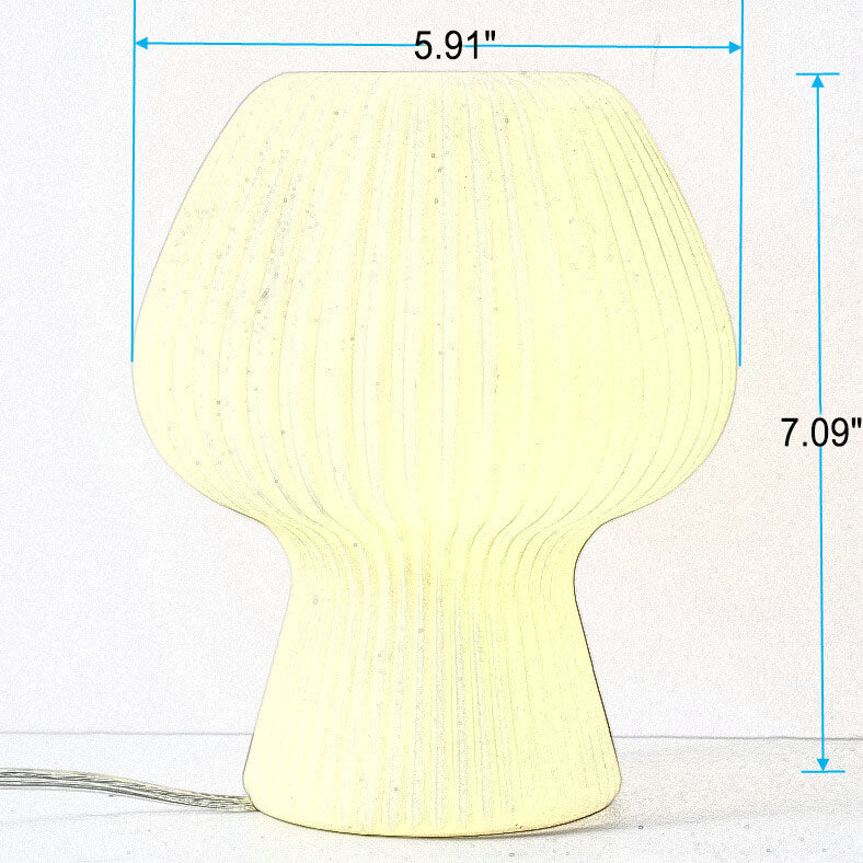 Minimalist Sturdy Mushroom Glass Table Bedside Lamp