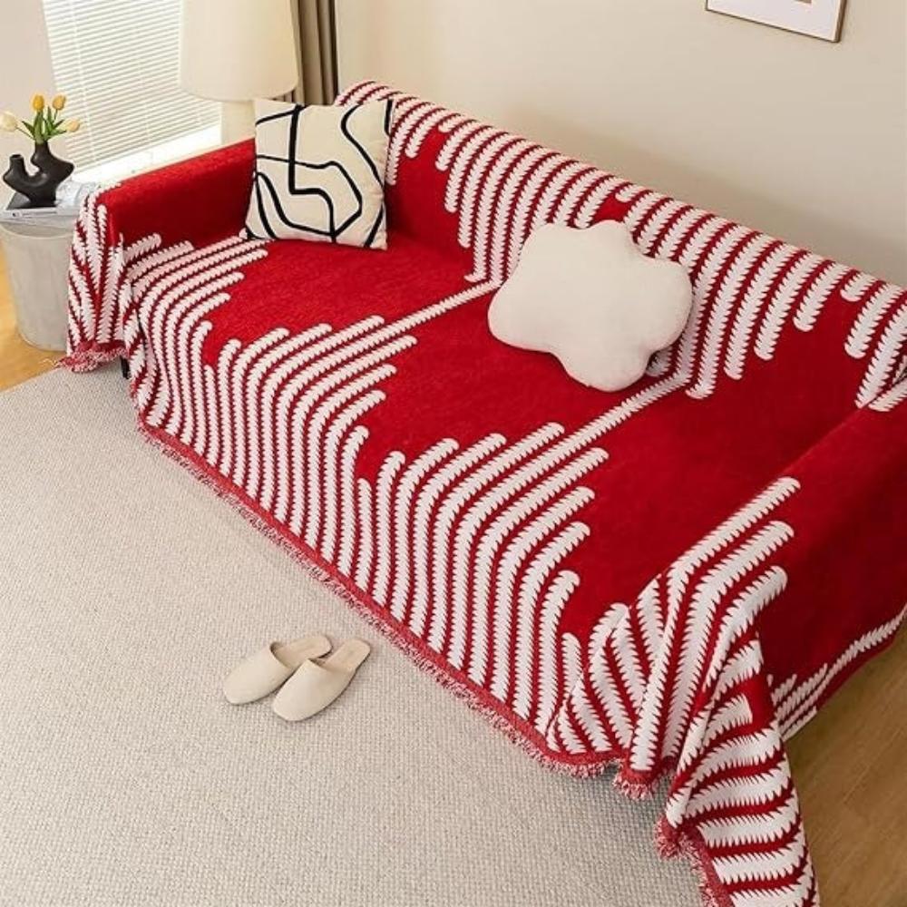Modern Monochrome Fern Couch Cover