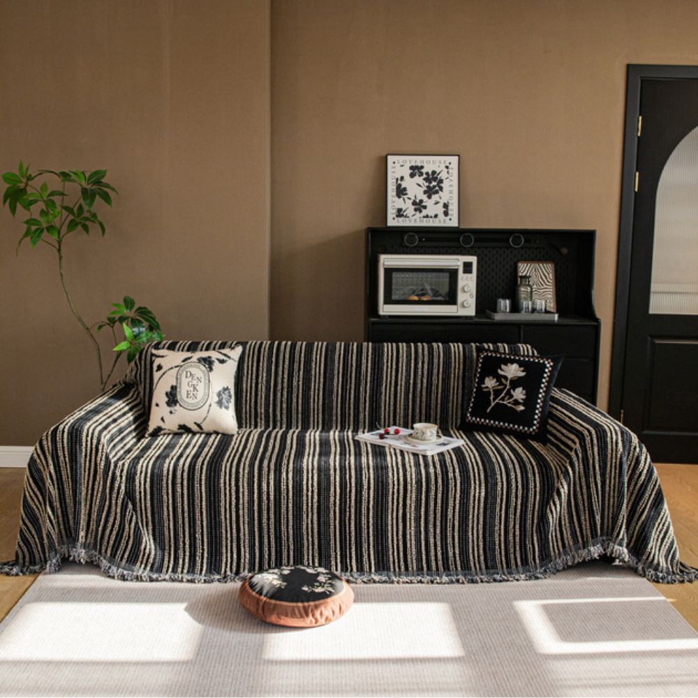 Regal Stripes Chenille Couch Cover