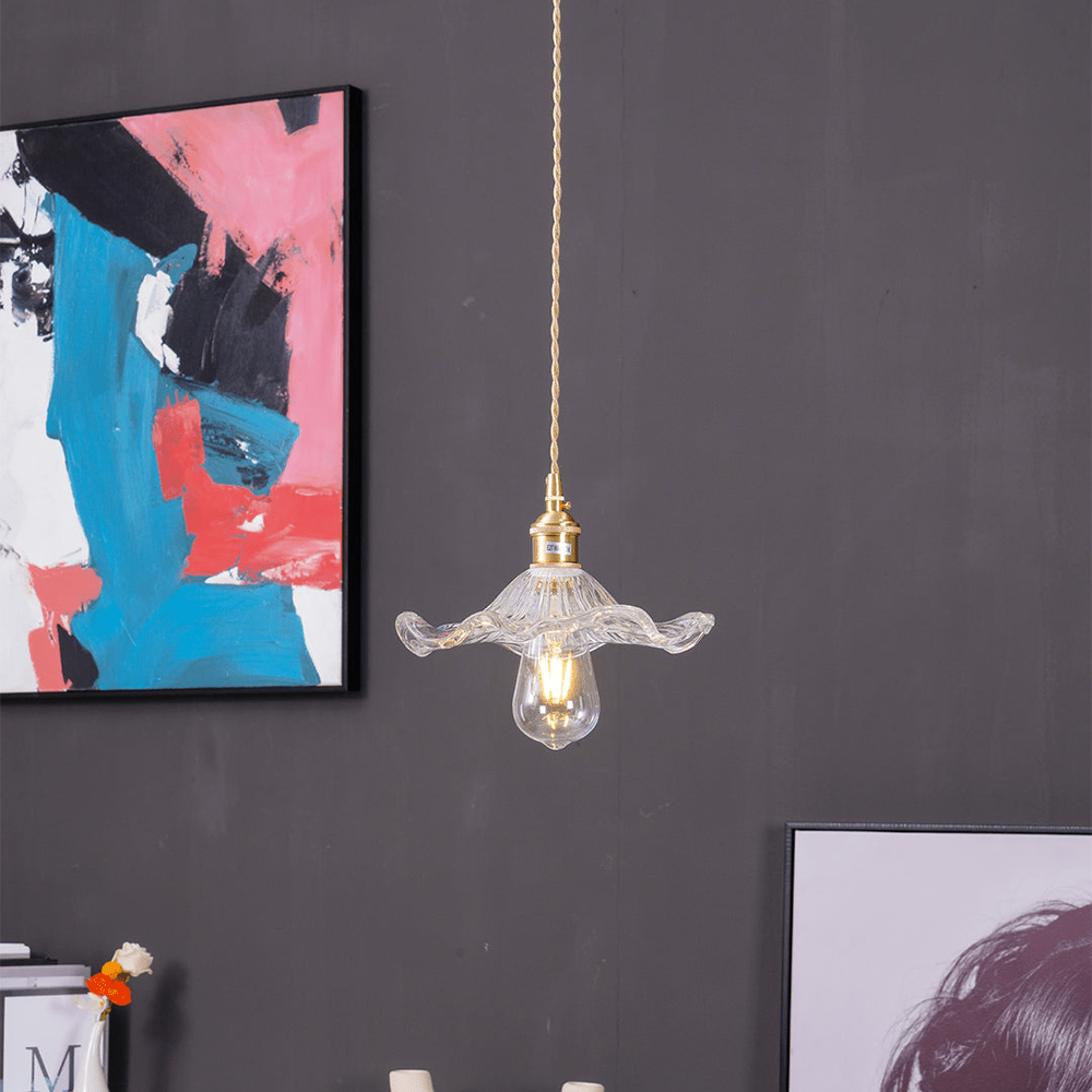 Vintage Hibiscus Pendant Light