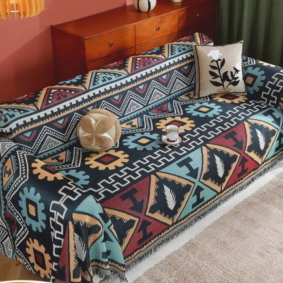 Aztec Geometric Pattern Couch Cover