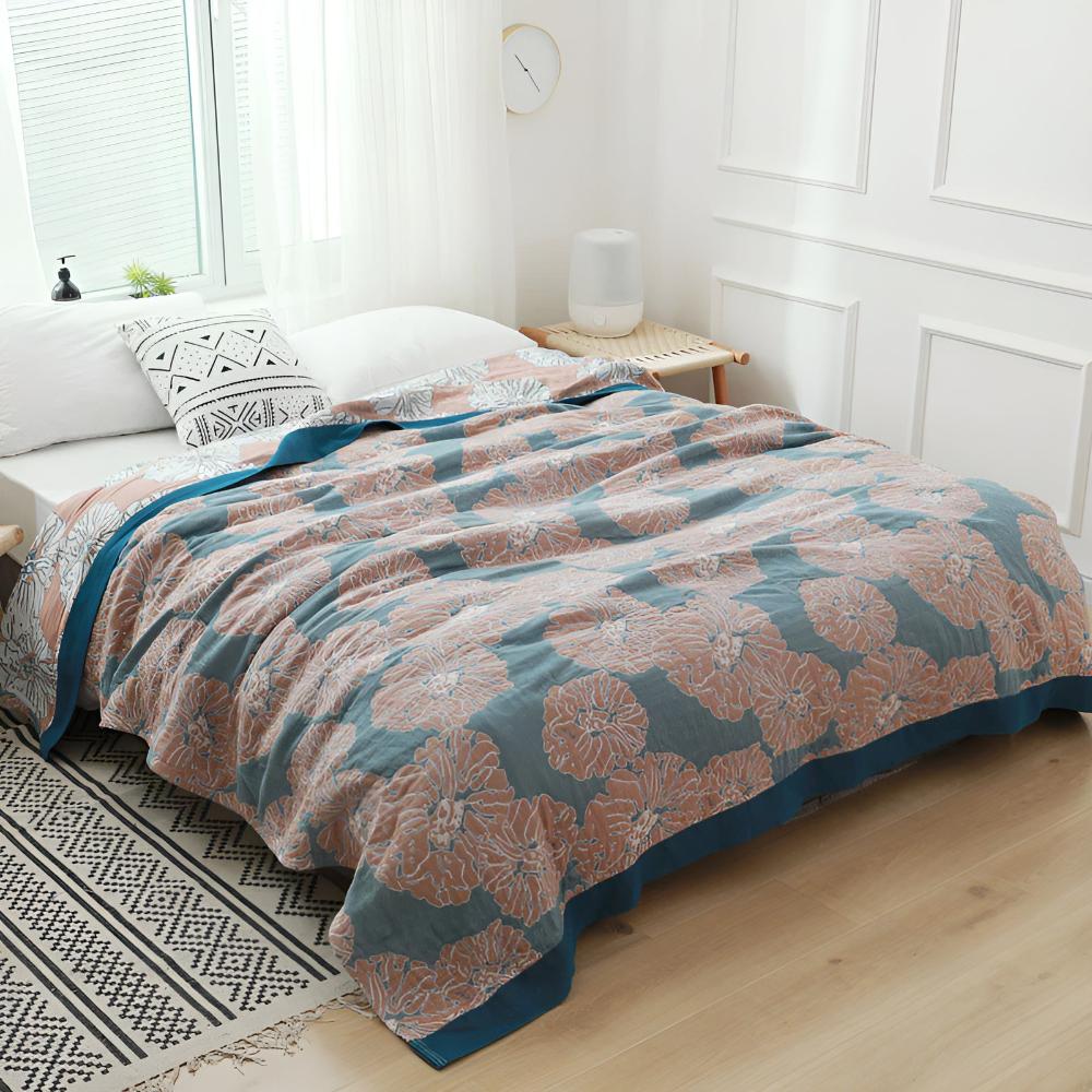 Botanical Bliss Cotton Gauze Blanket