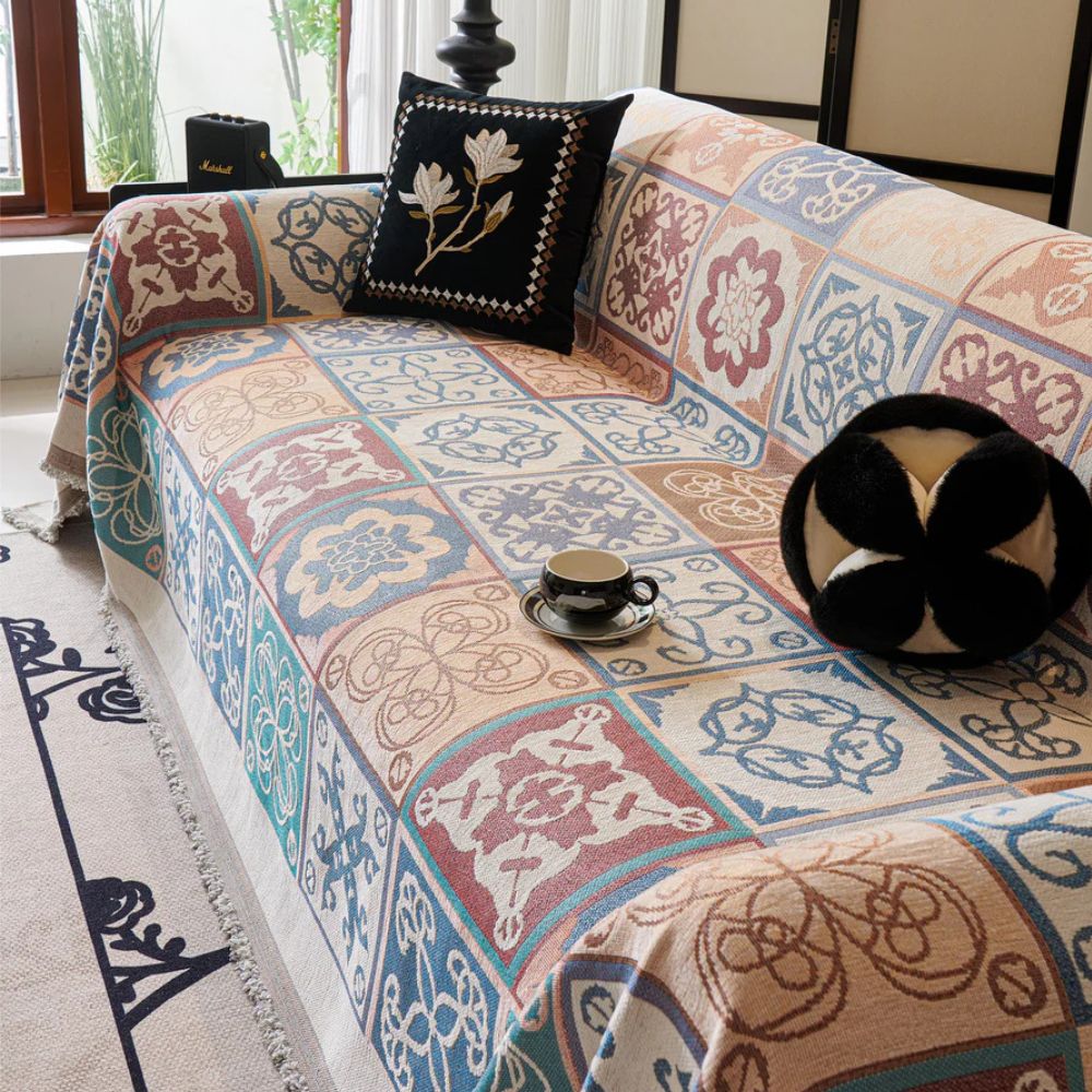 Vintage Mosaic Couch Cover