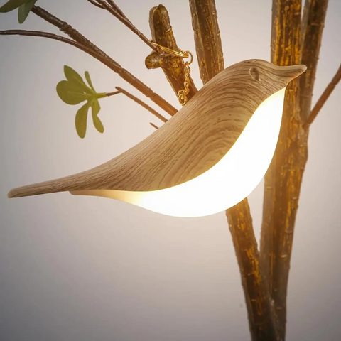 Wood Look Bird Night Light with Soft Glow and Aroma Function