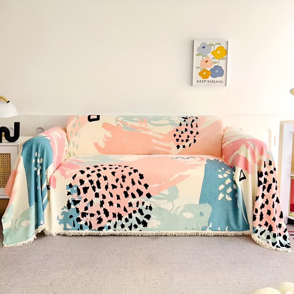 Whimsical Watercolour Couch Cover