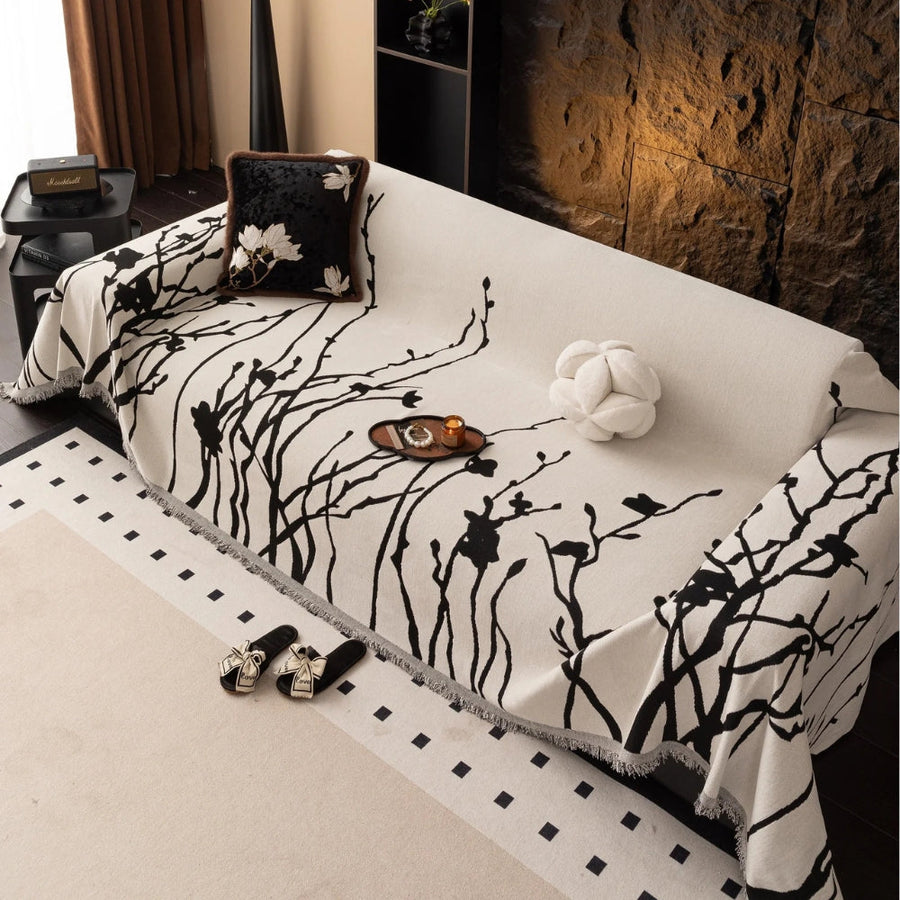 Twilight Branches Chenille Couch Cover