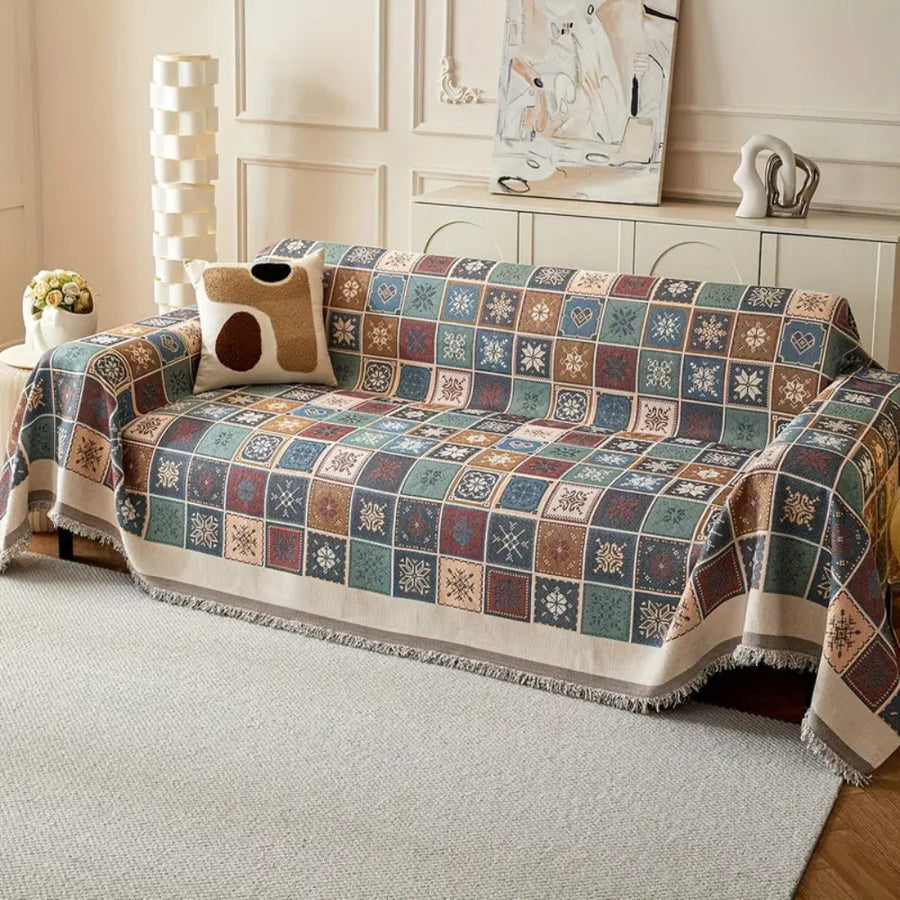 Geneva Boho Knitted Couch Cover