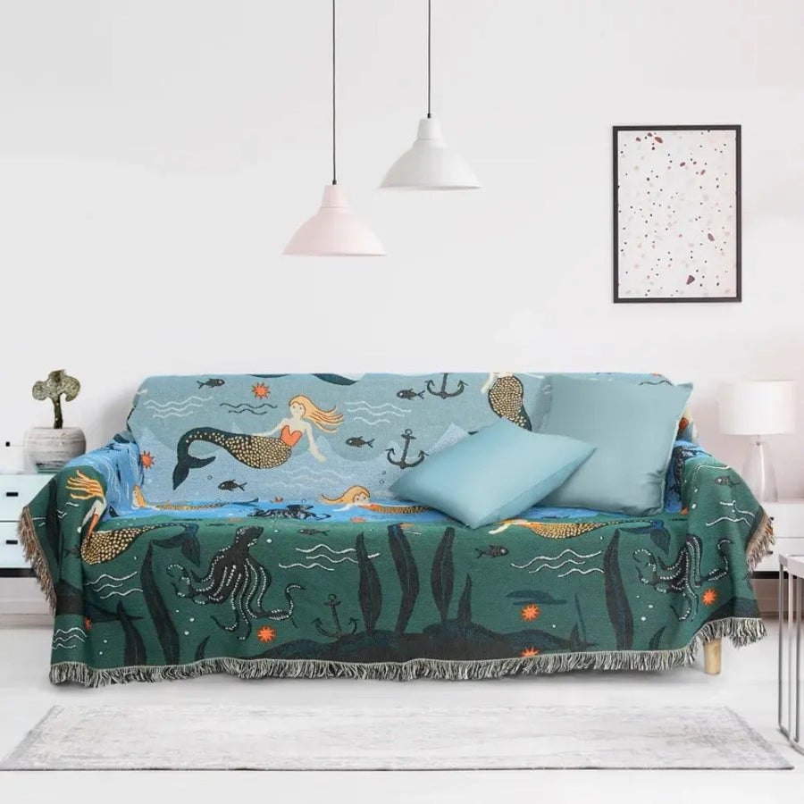 Underwater Mermaid Couch Cover