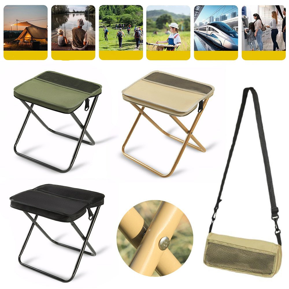 Foldable Camping Stool with Carry Bag Portable Seat Chair
