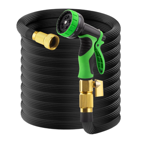 Expandable Garden Hose with 10 Function Spray Nozzle Pipe