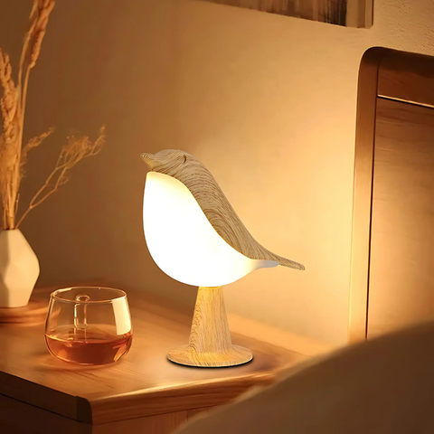 Wood Look Bird Night Light with Soft Glow and Aroma Function