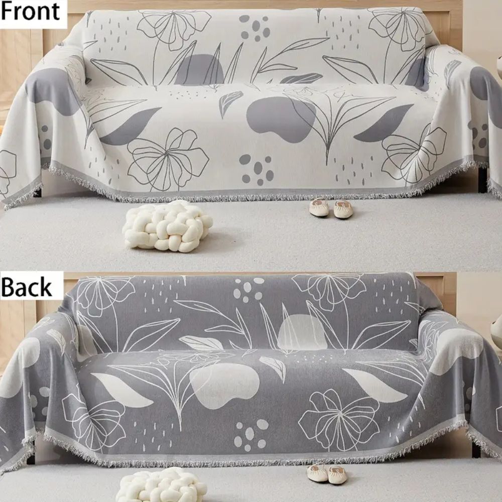 Floral Essence Chenille Couch Wrap