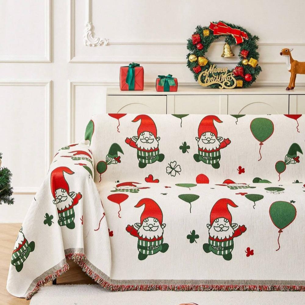Jolly Gnome Christmas Couch Cover