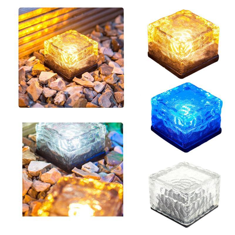 Solar Garden Cube Light With Colour Changing Water Ripple Effect
