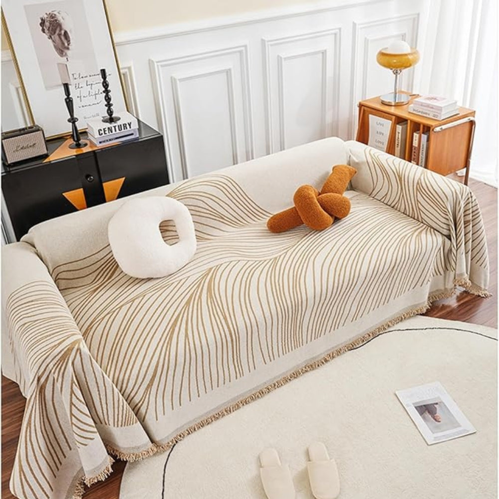 Calista Wave Chenille Couch Cover