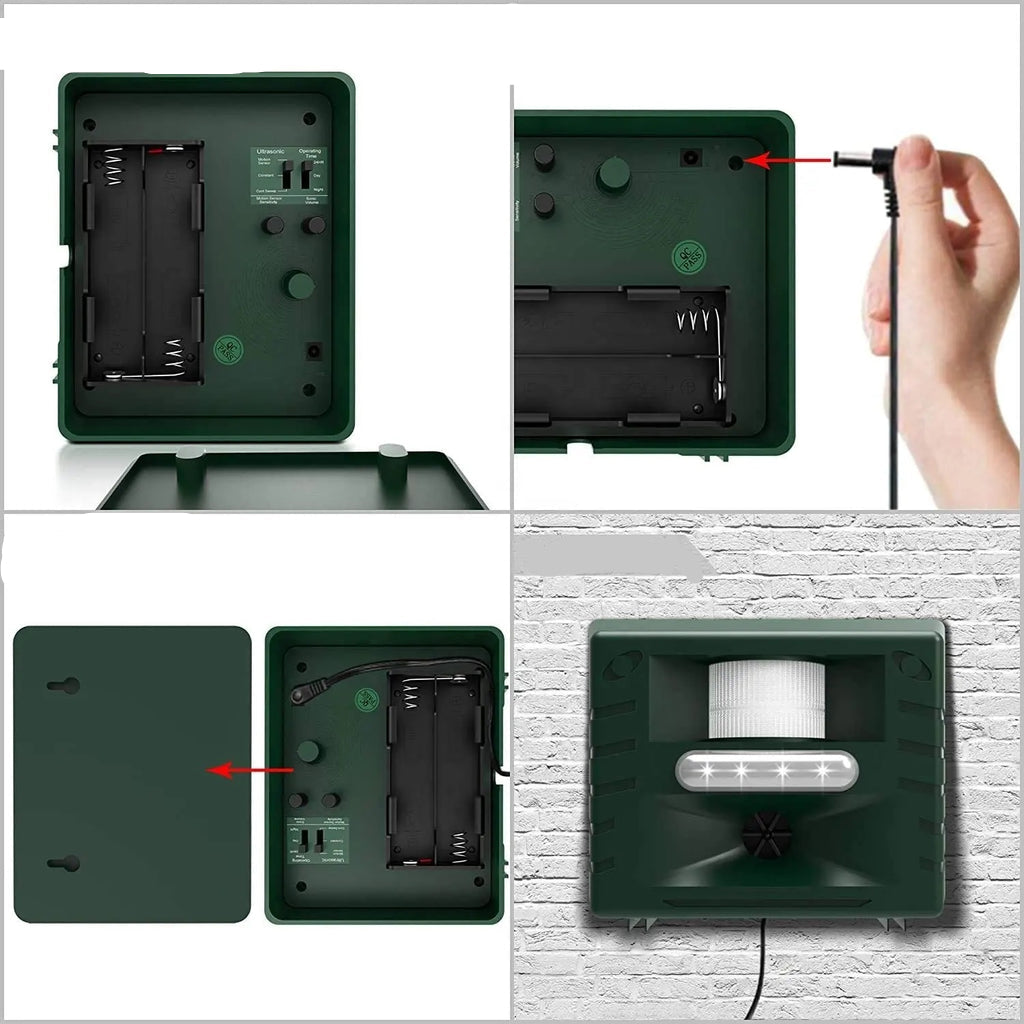 Ultrasonic Bird Repeller Outdoor Animal Deterrent Device