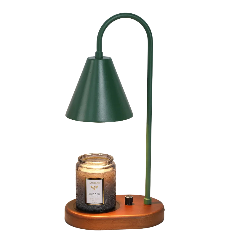 Dimmable Candle Wax Warmer Table Lamp With Metal Shade