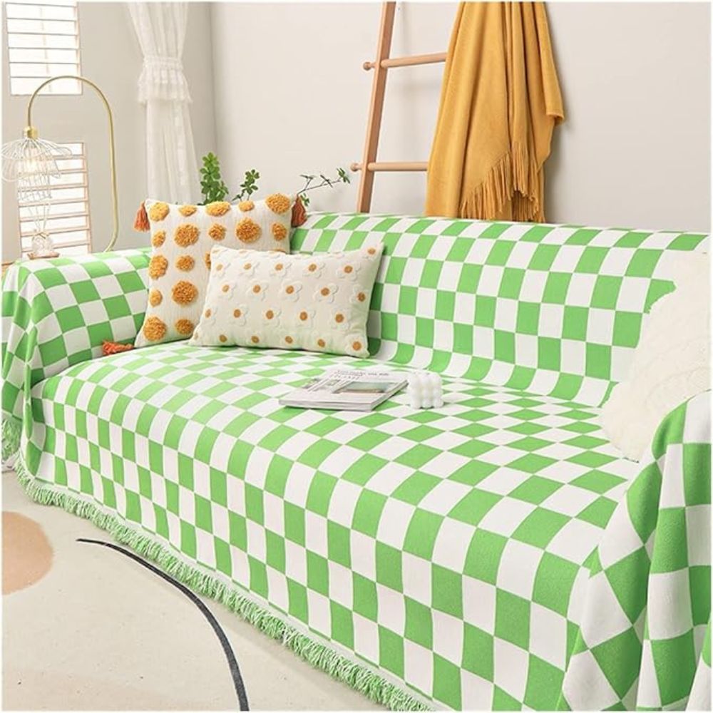 Checkerboard Anti-Scratch Couch Cover