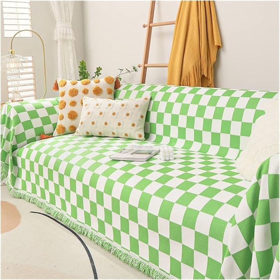 Checkerboard Anti-Scratch Couch Cover