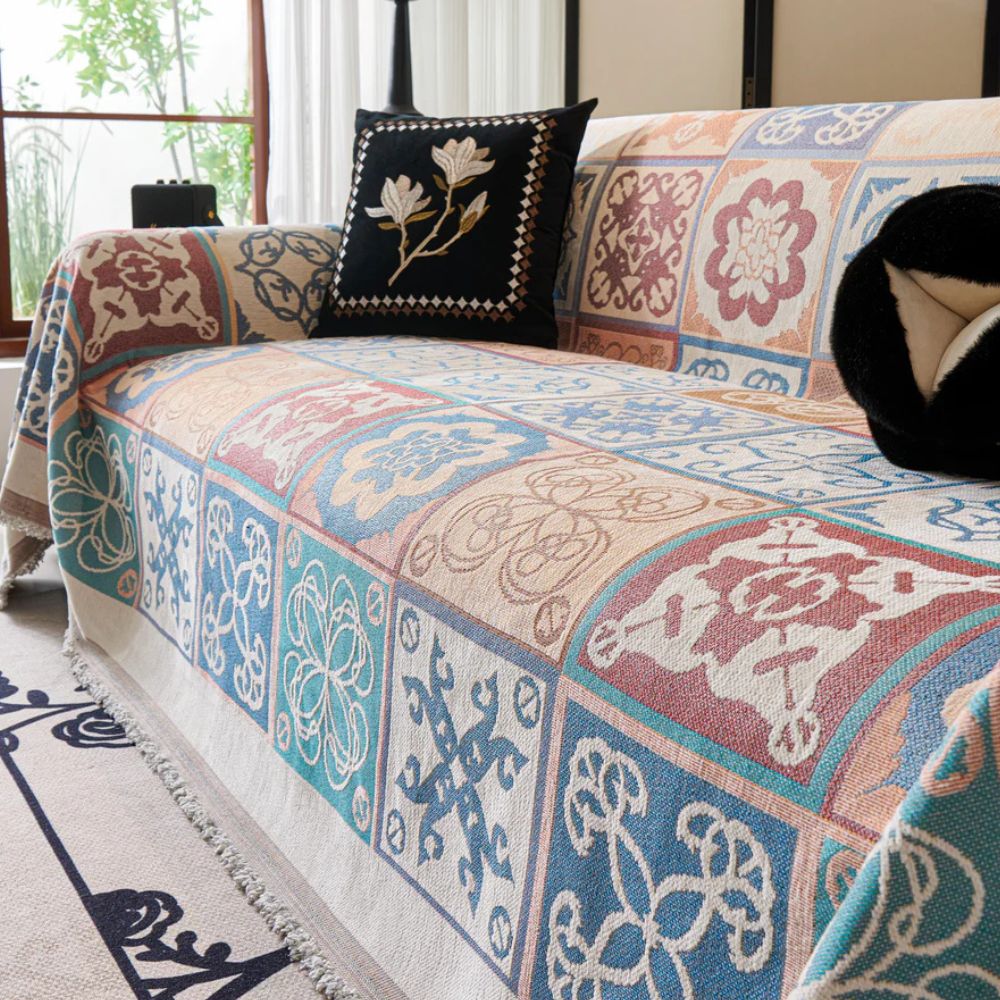 Vintage Mosaic Couch Cover