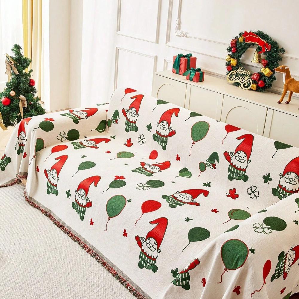 Jolly Gnome Christmas Couch Cover