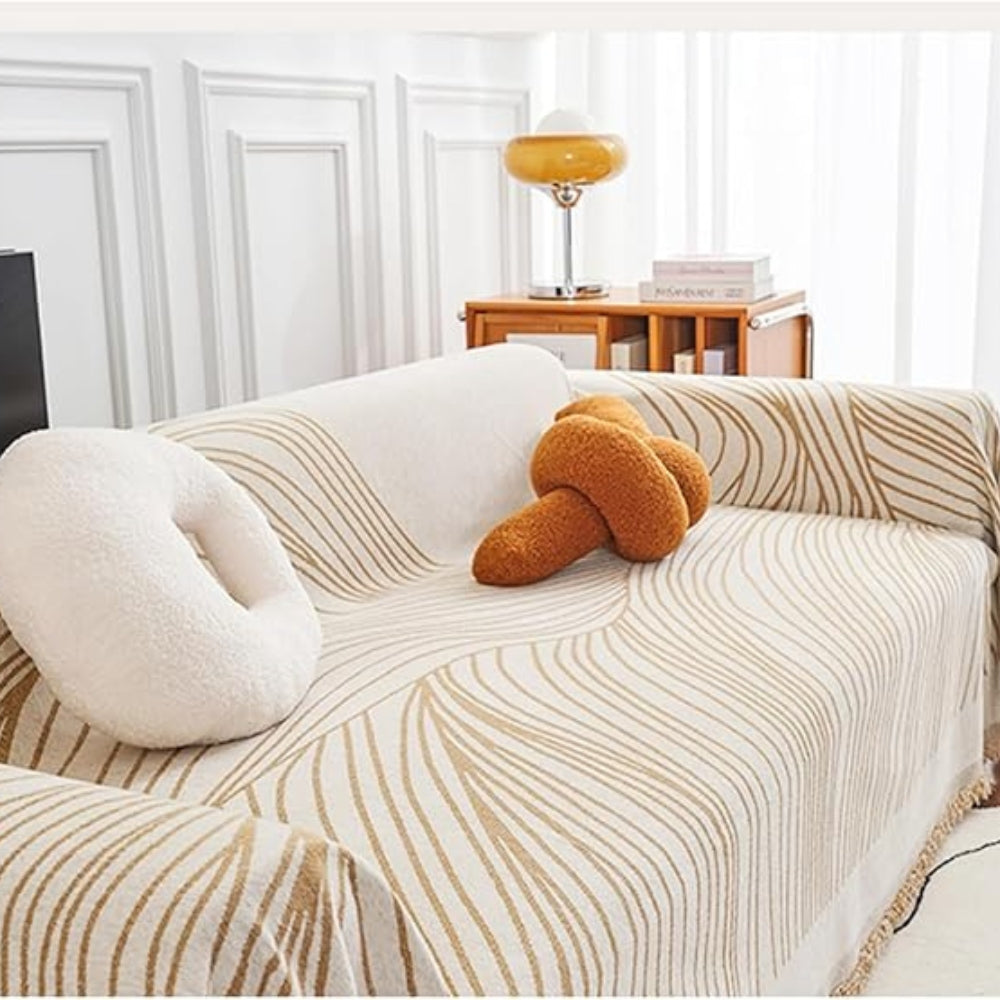 Calista Wave Chenille Couch Cover