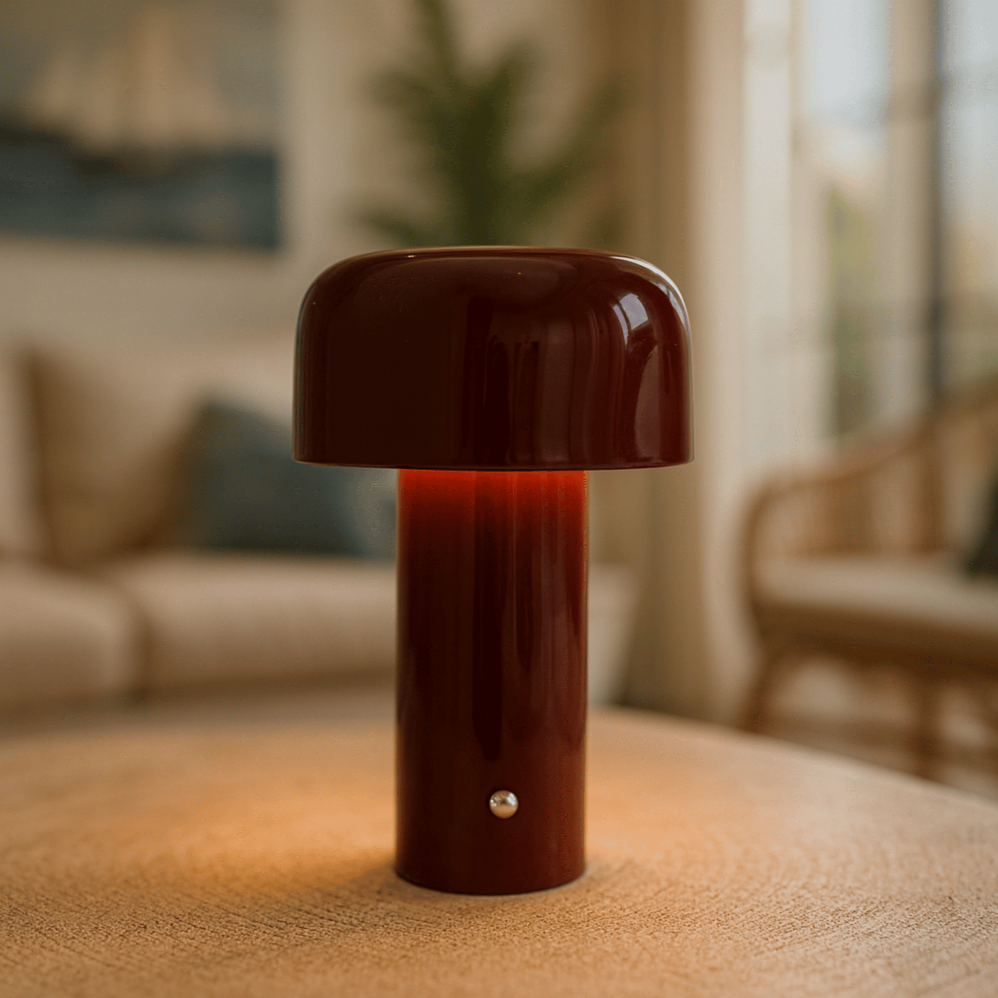 Rechargeable LED Table Lamp with Metal Shade