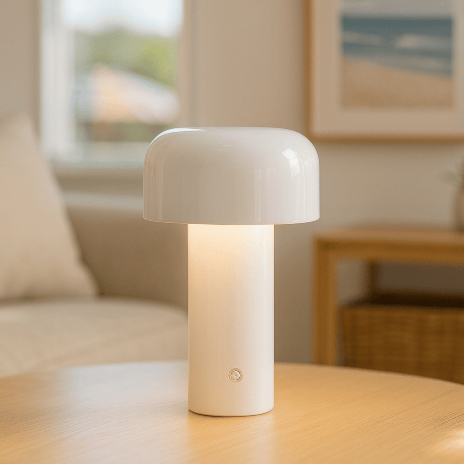 Rechargeable LED Table Lamp with Metal Shade
