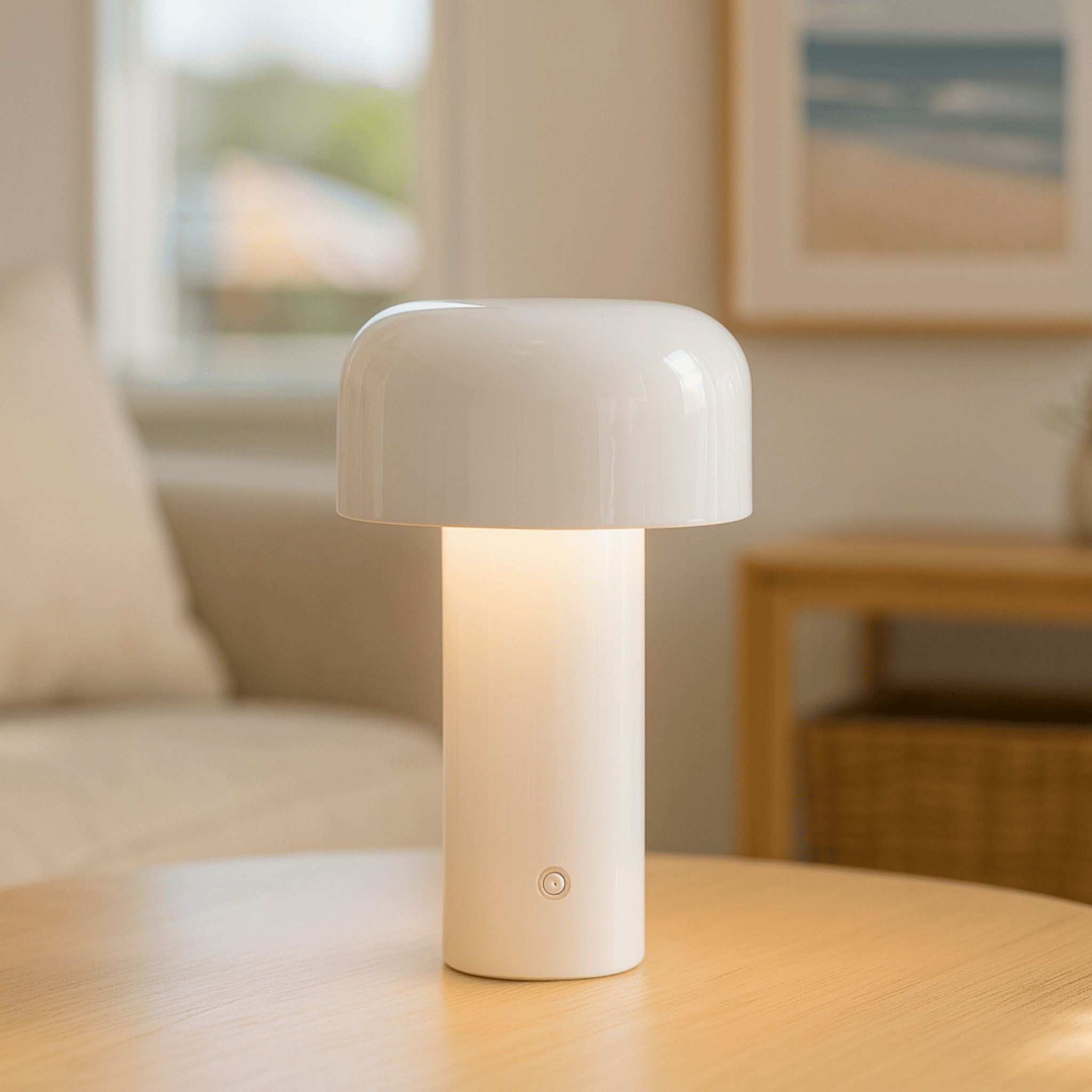 Rechargeable LED Table Lamp with Metal Shade