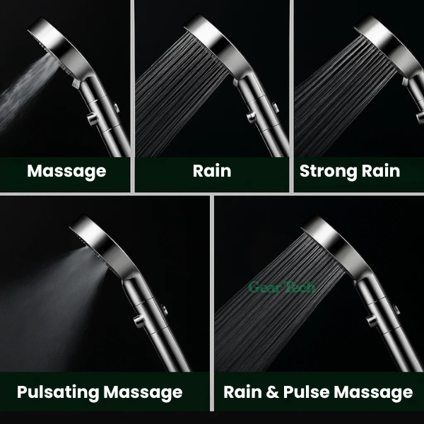 Turbo Boost Shower Head with 9‑Layer Filtration System