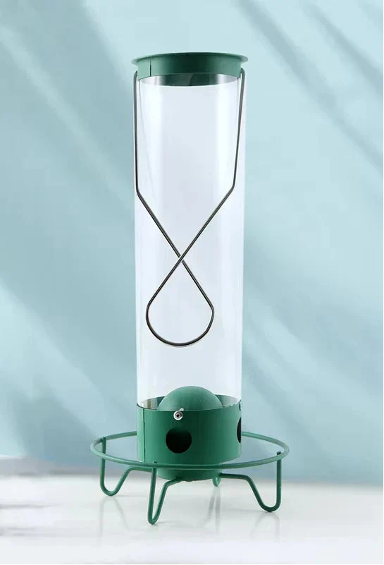 Hanging Bird Feeder with Squirrel Guard Seed Tube Feeder