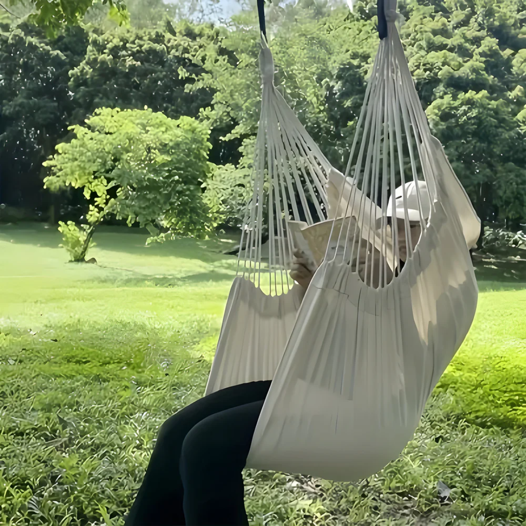 Hanging Hammock Chair Cotton Rope Swing Seat Outdoor