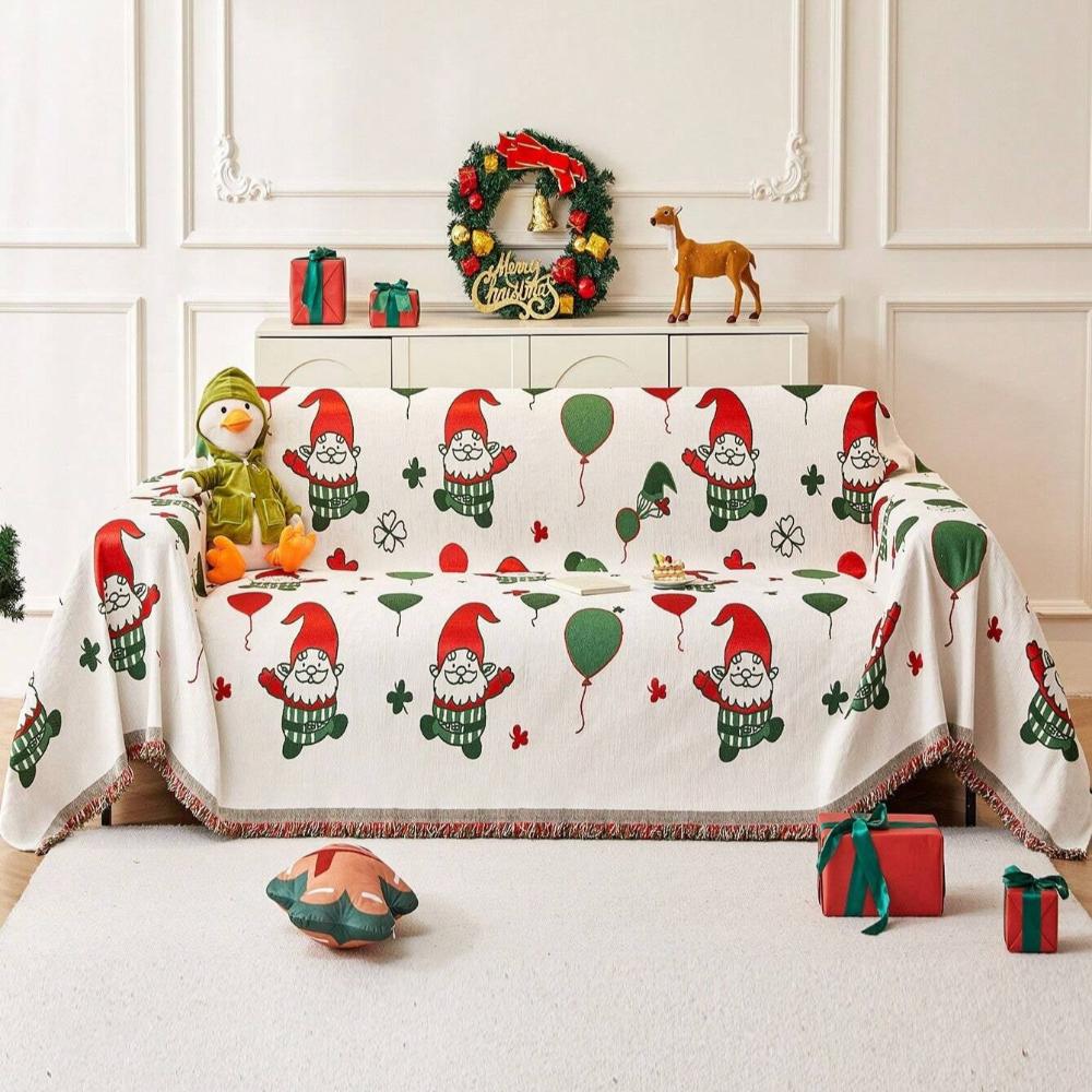 Jolly Gnome Christmas Couch Cover