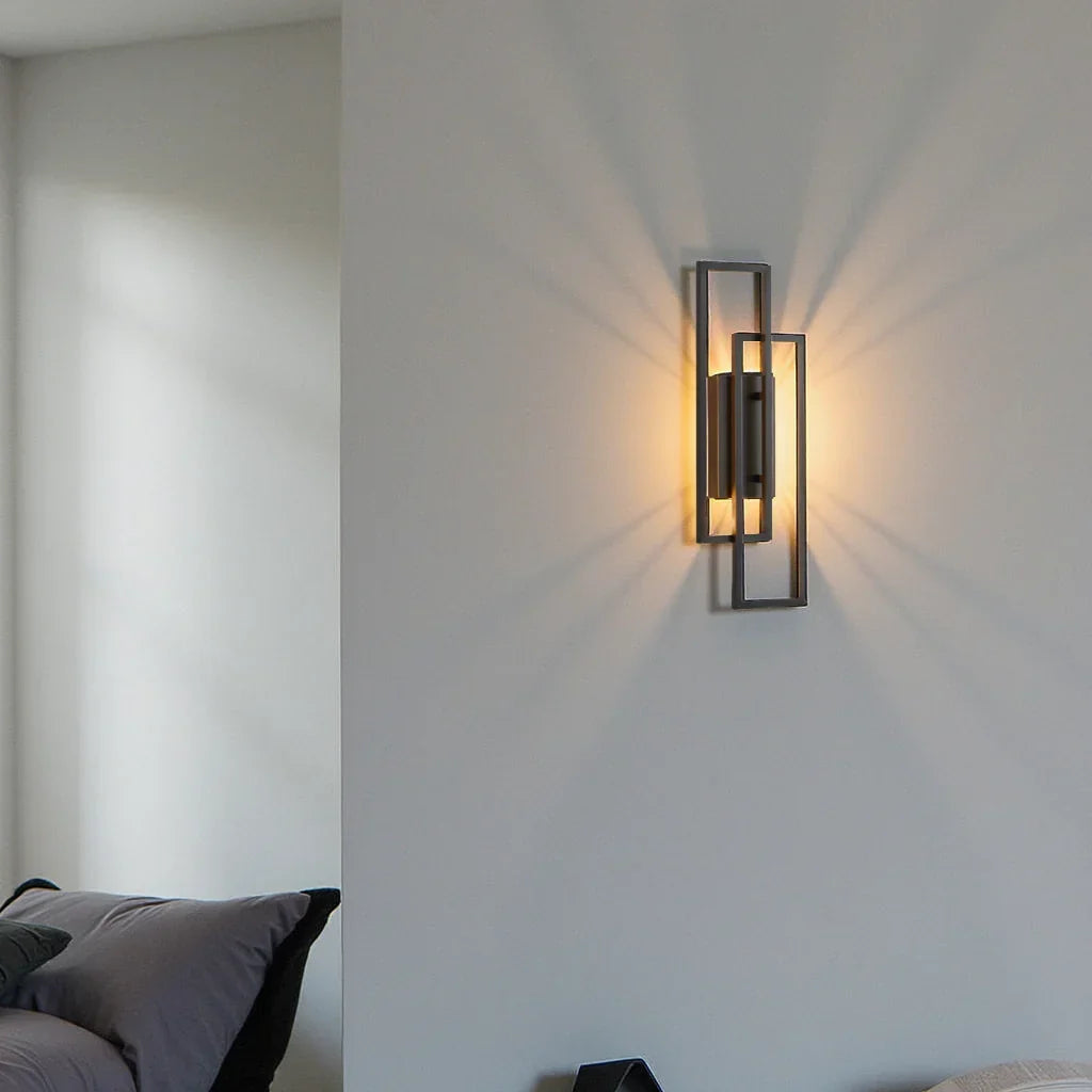Wall Mounted LED Light With Double Rectangle Frame