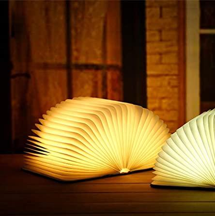 Folding Book LED Table Lamp with Warm Ambient Light