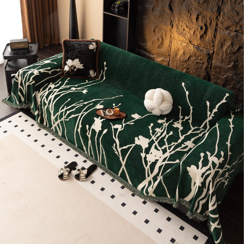 Twilight Branches Chenille Couch Cover