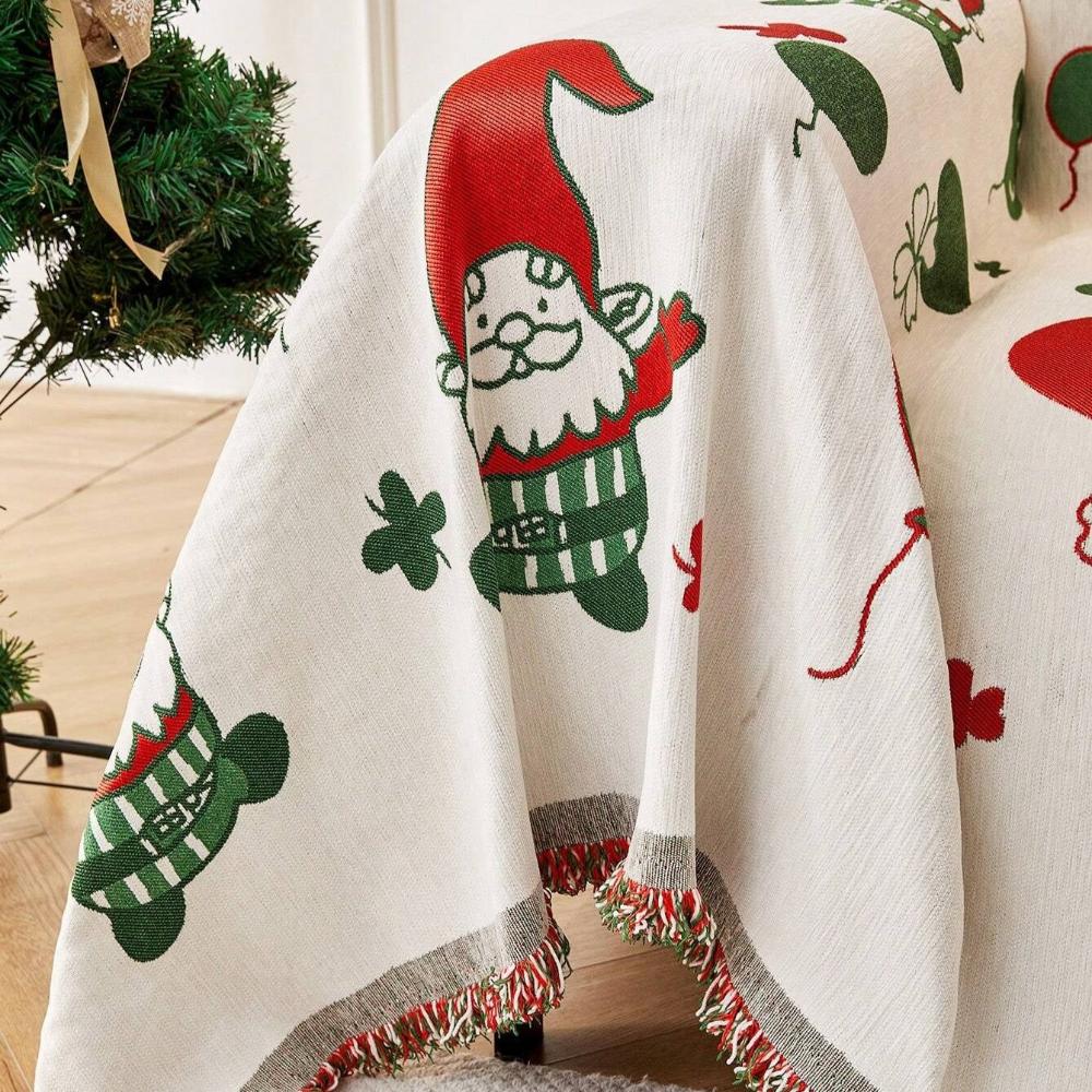 Jolly Gnome Christmas Couch Cover