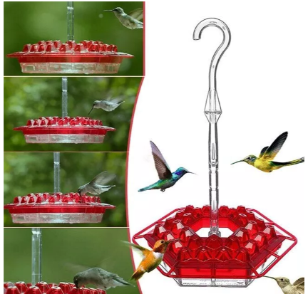 Outdoor Hanging Hummingbird Feeder with Ant Guard Nectar Tray
