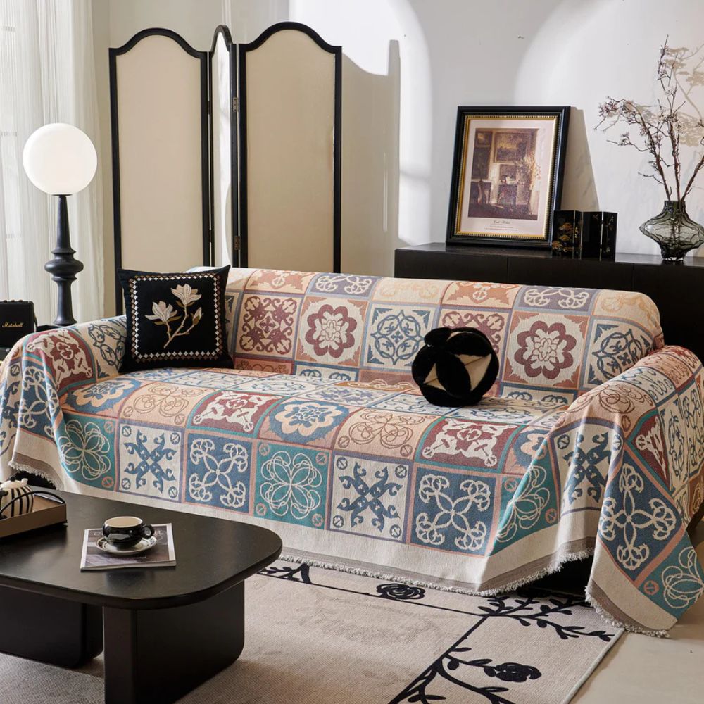 Vintage Mosaic Couch Cover