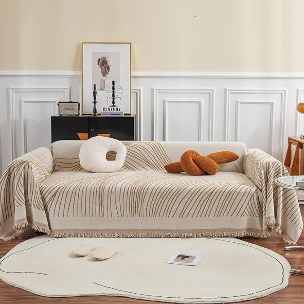Calista Wave Chenille Couch Cover