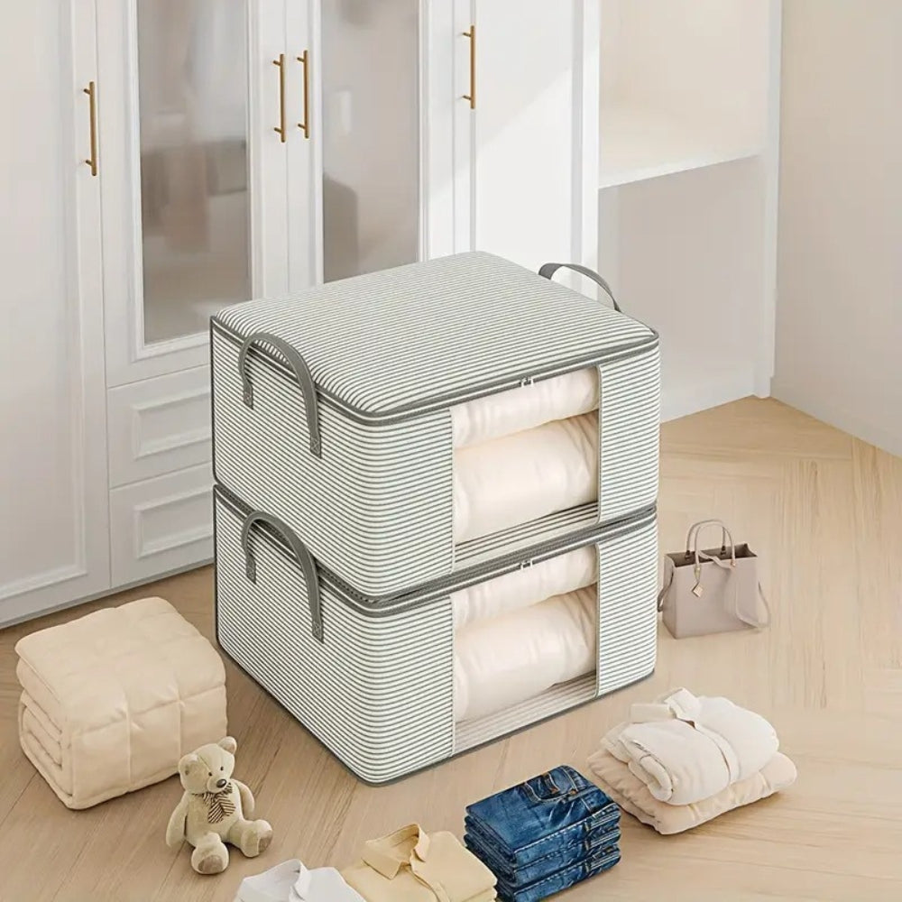 Classic Stripe Foldable Storage Bag