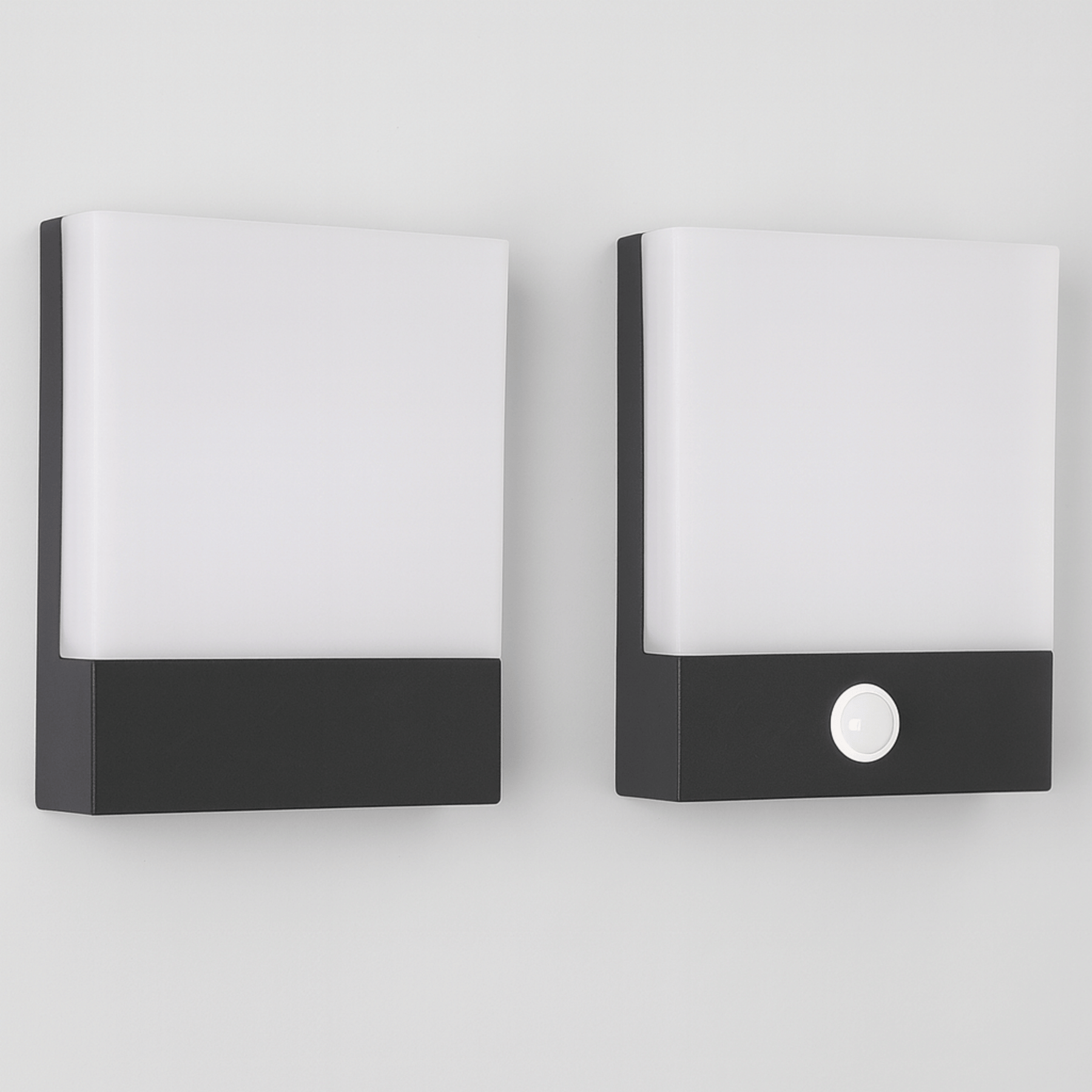 LED Exterior Wall Lamp with Flat Panel and Motion Detection