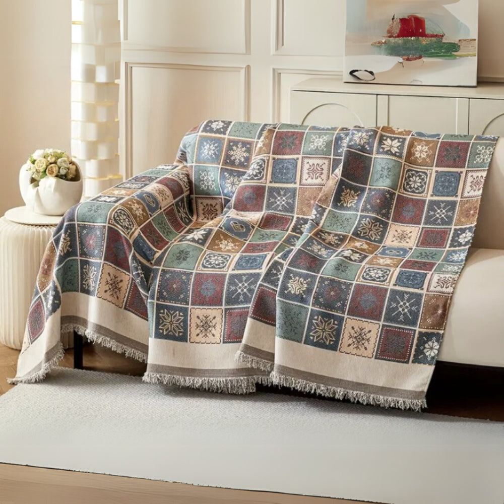 Geneva Boho Knitted Couch Cover