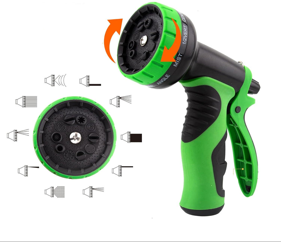 Expandable Garden Hose with 10 Function Spray Nozzle Pipe