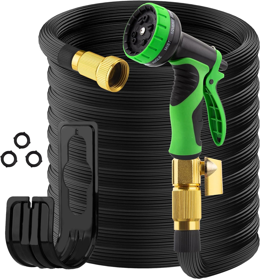 Expandable Garden Hose with 10 Function Spray Nozzle Pipe